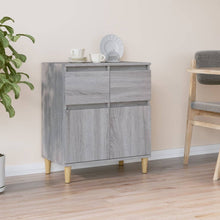 Dressoir 60X30X75 Cm Bewerkt Hout Grijs Sonoma Eikenkleurig