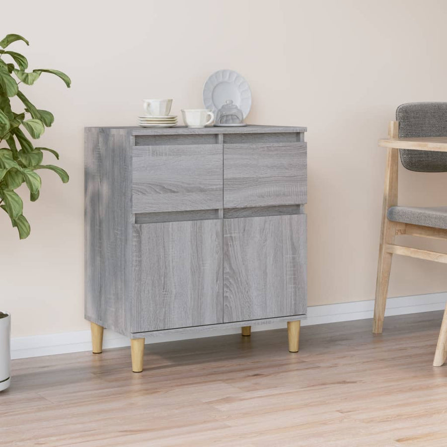 Dressoir 60X30X75 Cm Bewerkt Hout Grijs Sonoma Eikenkleurig