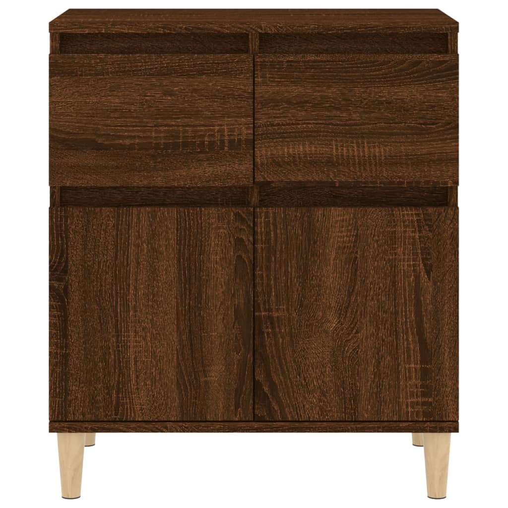 Dressoir 60X35X70 Cm Bewerkt Hout Bruin Eikenkleur