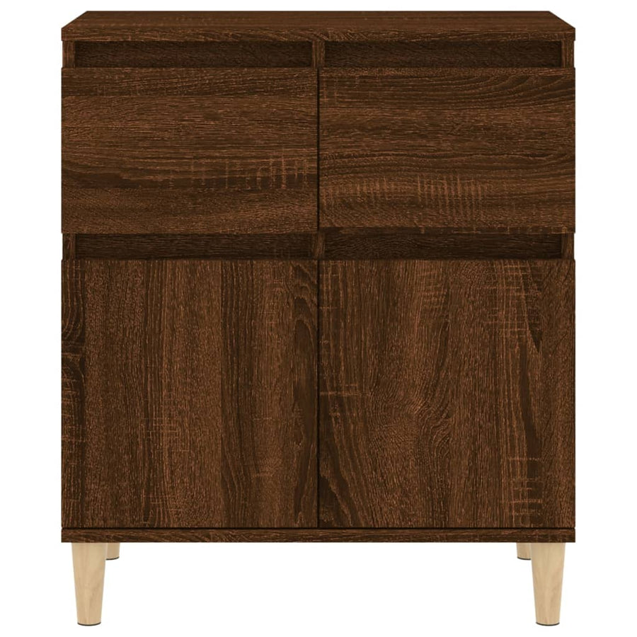 Dressoir 60X35X70 Cm Bewerkt Hout Bruin Eikenkleur