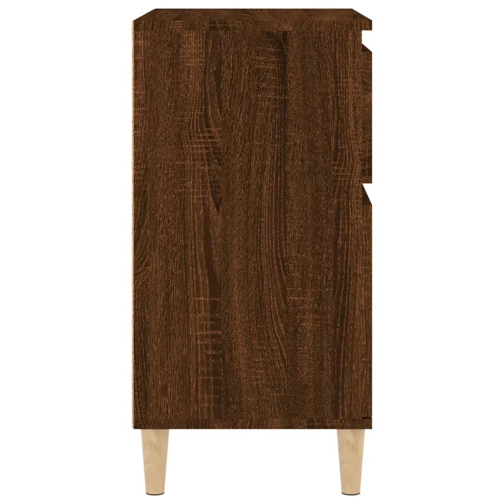 Dressoir 60X35X70 Cm Bewerkt Hout Bruin Eikenkleur