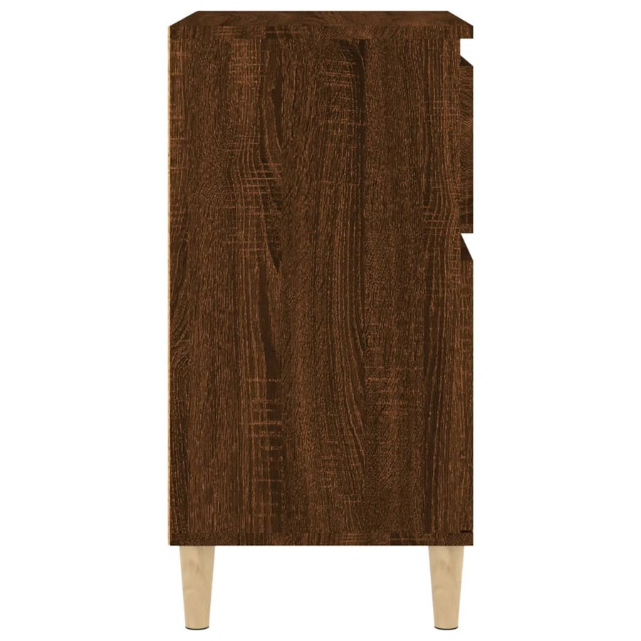 Dressoir 60X35X70 Cm Bewerkt Hout Bruin Eikenkleur