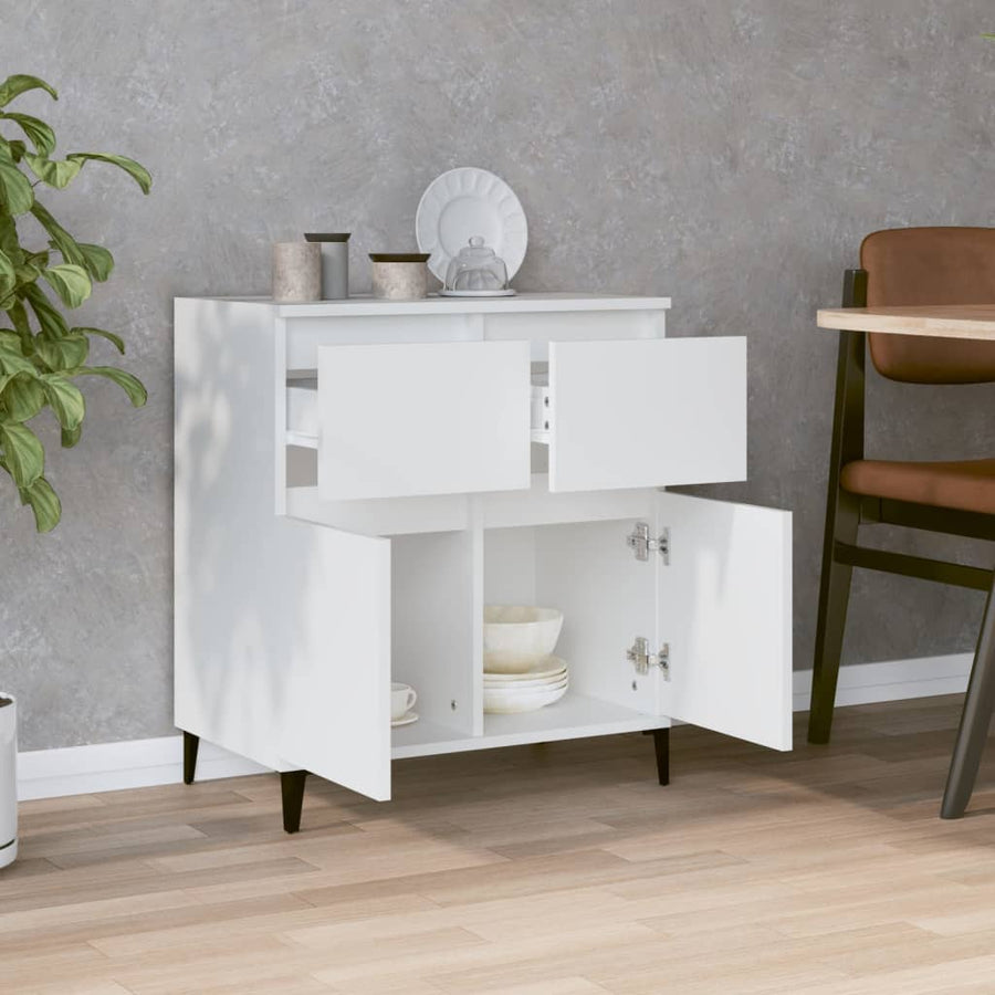 Dressoir 60X35X70 Cm Bewerkt Hout Wit
