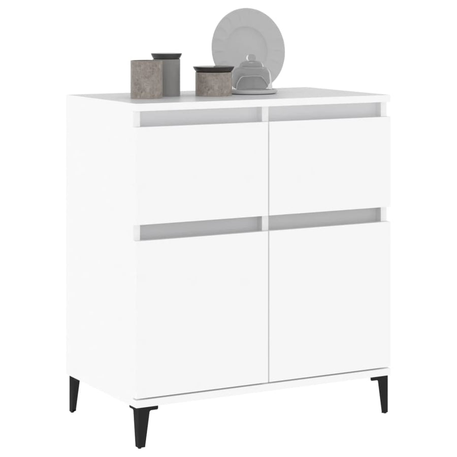 Dressoir 60X35X70 Cm Bewerkt Hout Wit