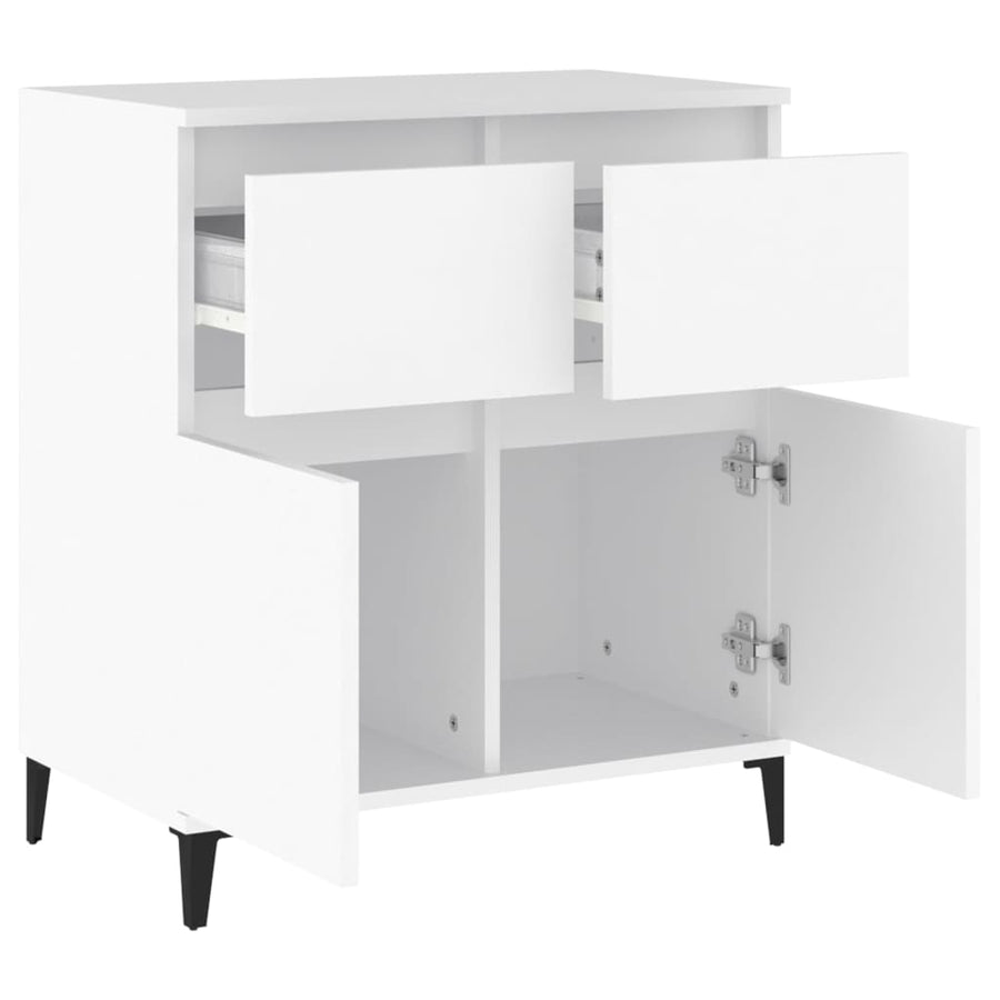 Dressoir 60X35X70 Cm Bewerkt Hout Wit