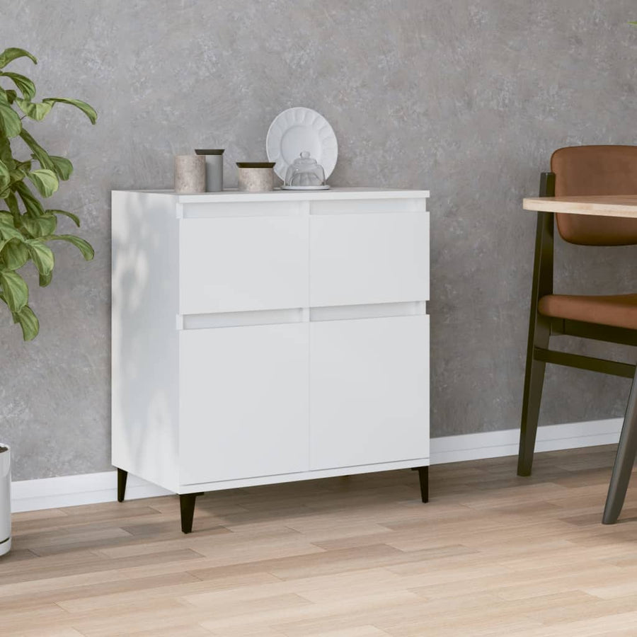 Dressoir 60X35X70 Cm Bewerkt Hout Wit