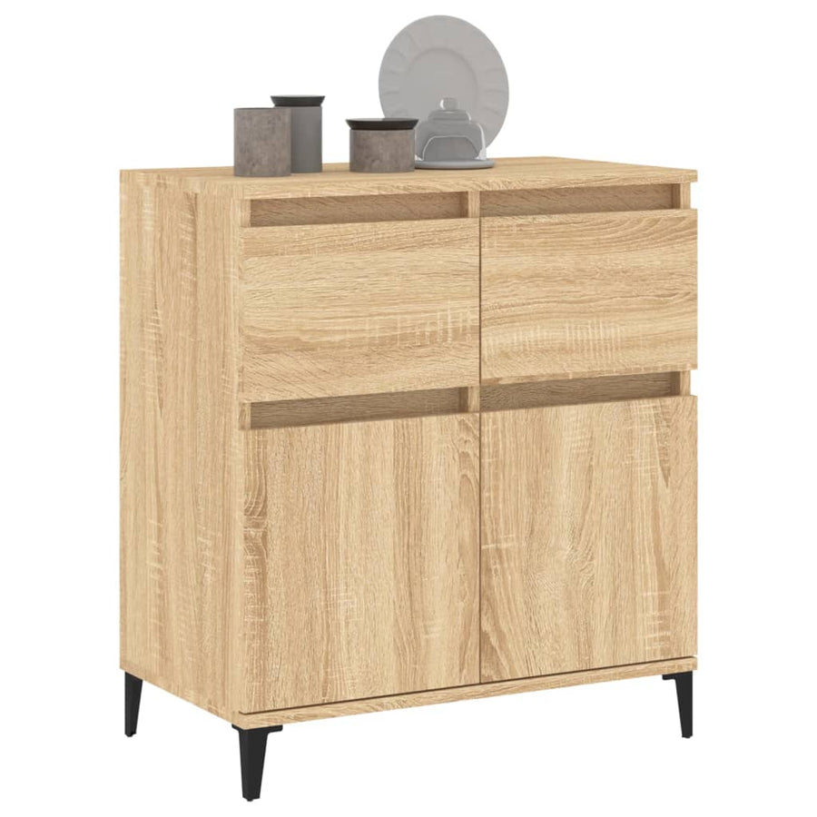 Dressoir 60X35X70 Cm Bewerkt Hout Sonoma Eikenkleurig
