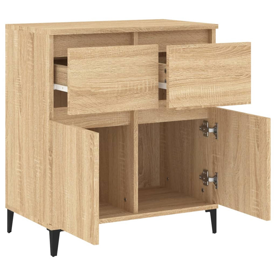 Dressoir 60X35X70 Cm Bewerkt Hout Sonoma Eikenkleurig