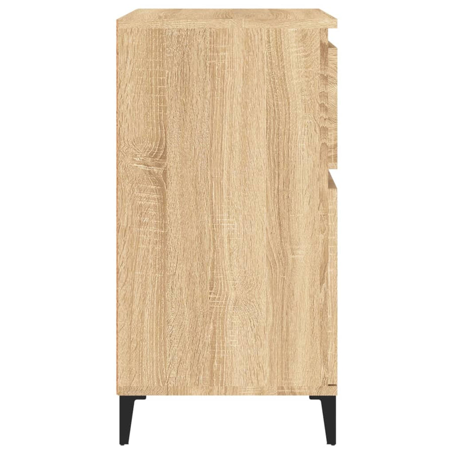 Dressoir 60X35X70 Cm Bewerkt Hout Sonoma Eikenkleurig