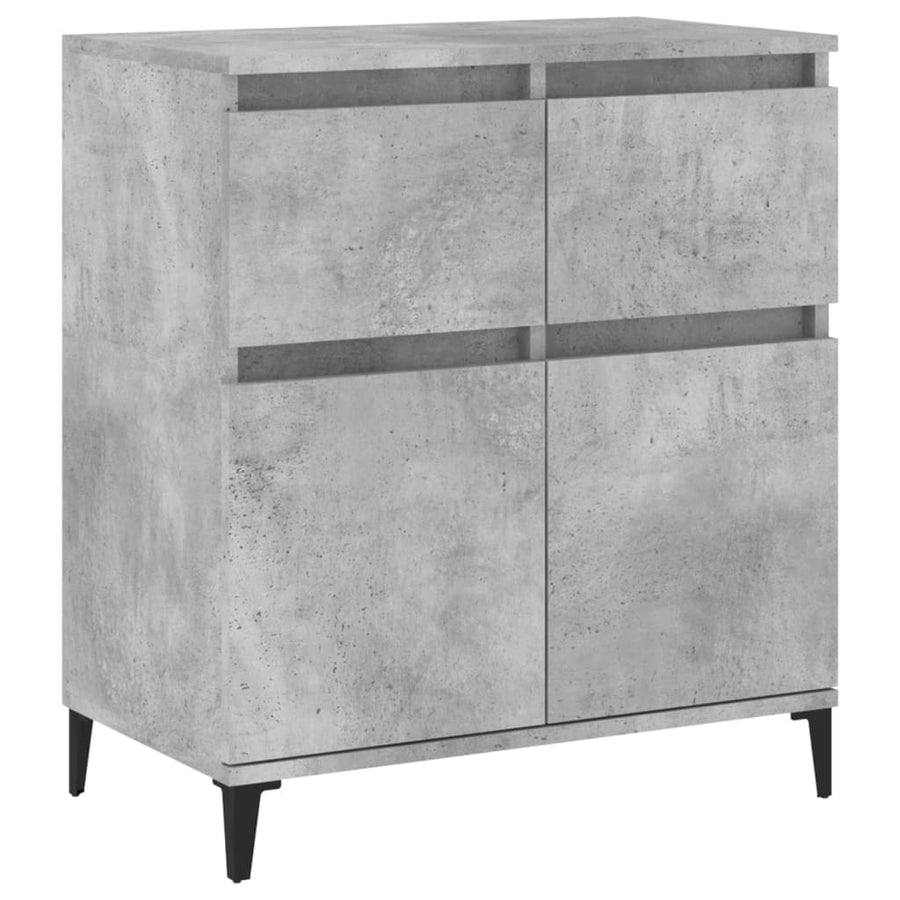 Dressoir 60X35X70 Cm Bewerkt Hout Betongrijs