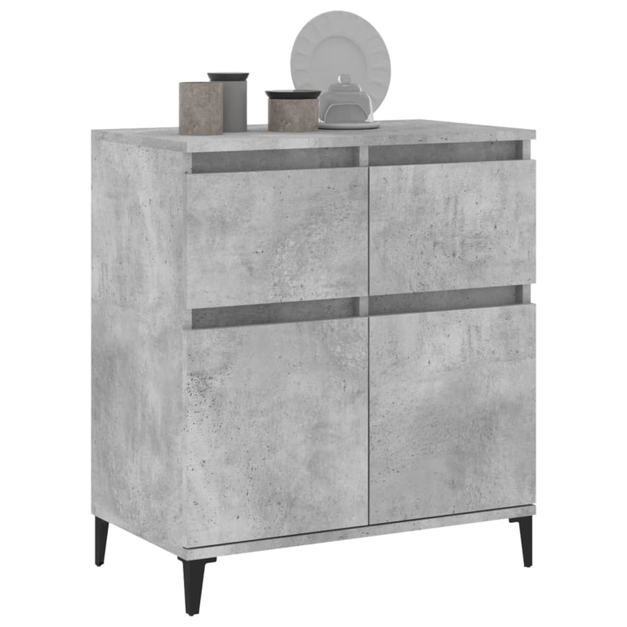 Dressoir 60X35X70 Cm Bewerkt Hout Betongrijs