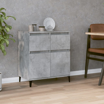 Dressoir 60X35X70 Cm Bewerkt Hout Betongrijs