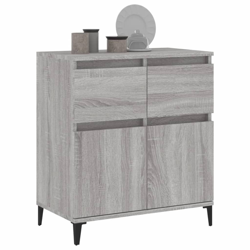 Dressoir 60X30X75 Cm Bewerkt Hout Grijs Sonoma Eikenkleurig