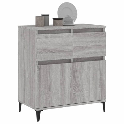 Dressoir 60X30X75 Cm Bewerkt Hout Grijs Sonoma Eikenkleurig
