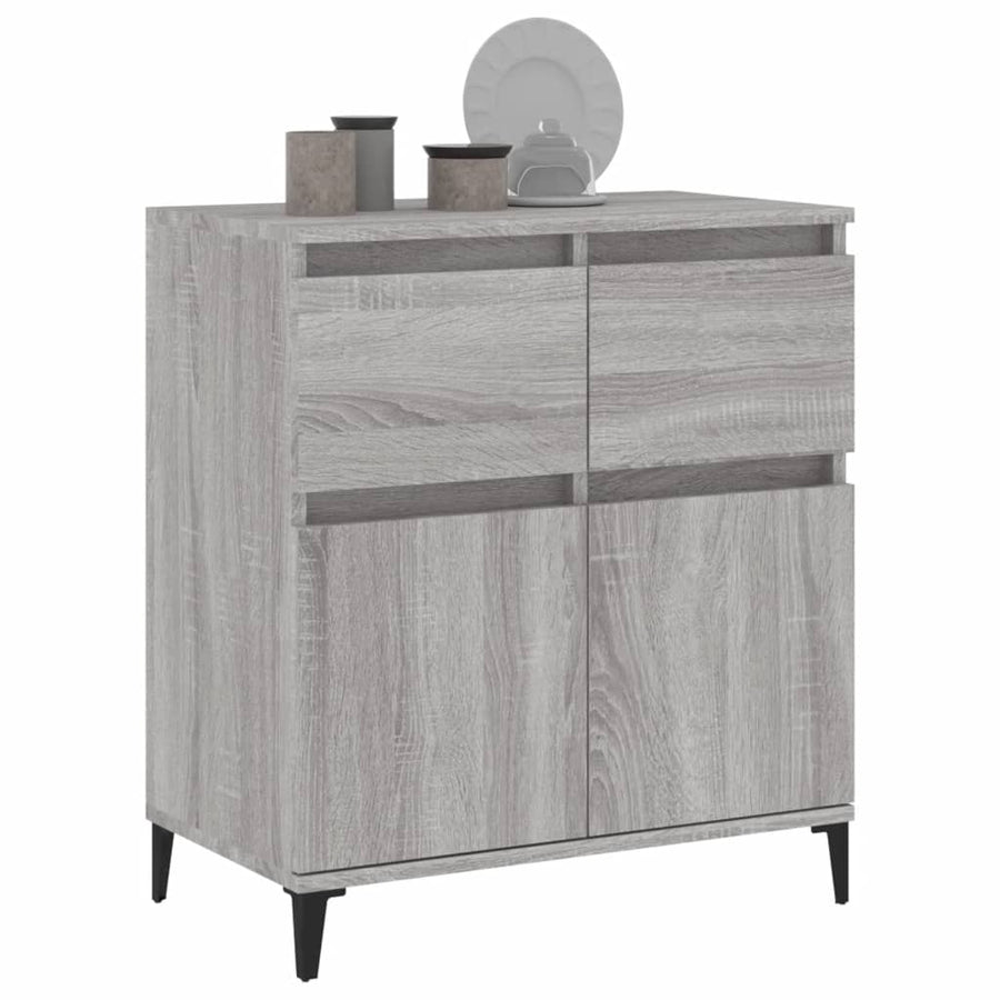 Dressoir 60X30X75 Cm Bewerkt Hout Grijs Sonoma Eikenkleurig