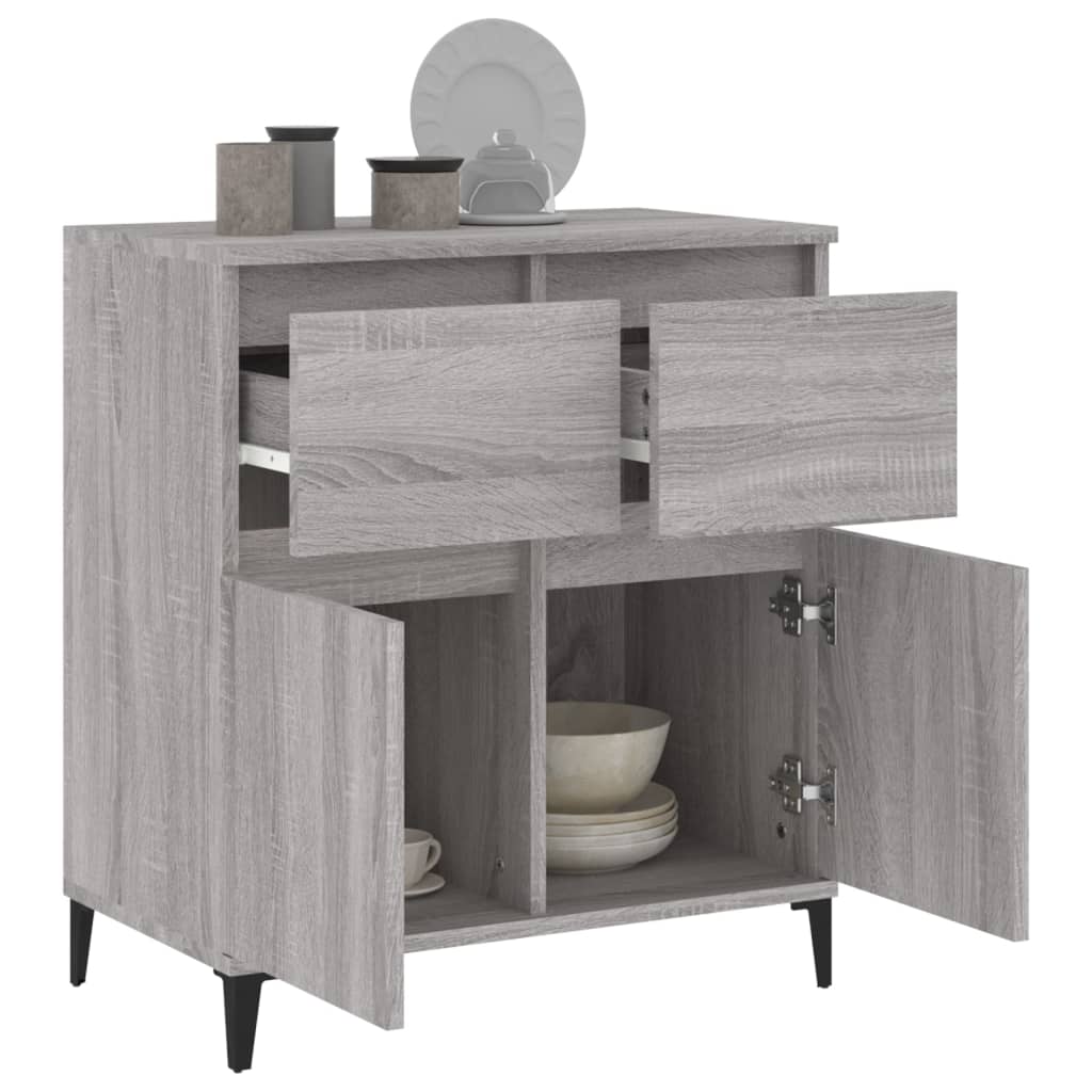 Dressoir 60X30X75 Cm Bewerkt Hout Grijs Sonoma Eikenkleurig