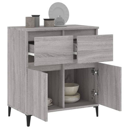 Dressoir 60X30X75 Cm Bewerkt Hout Grijs Sonoma Eikenkleurig