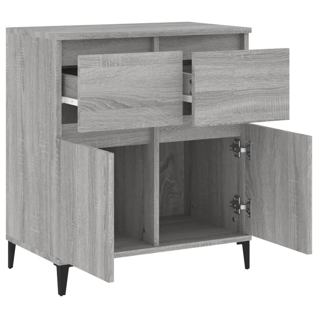 Dressoir 60X30X75 Cm Bewerkt Hout Grijs Sonoma Eikenkleurig