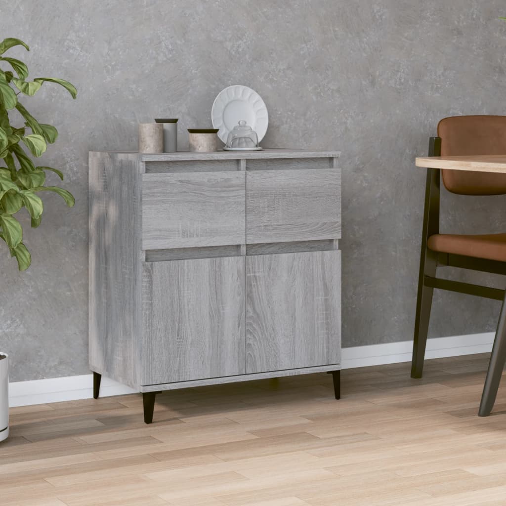 Dressoir 60X30X75 Cm Bewerkt Hout Grijs Sonoma Eikenkleurig