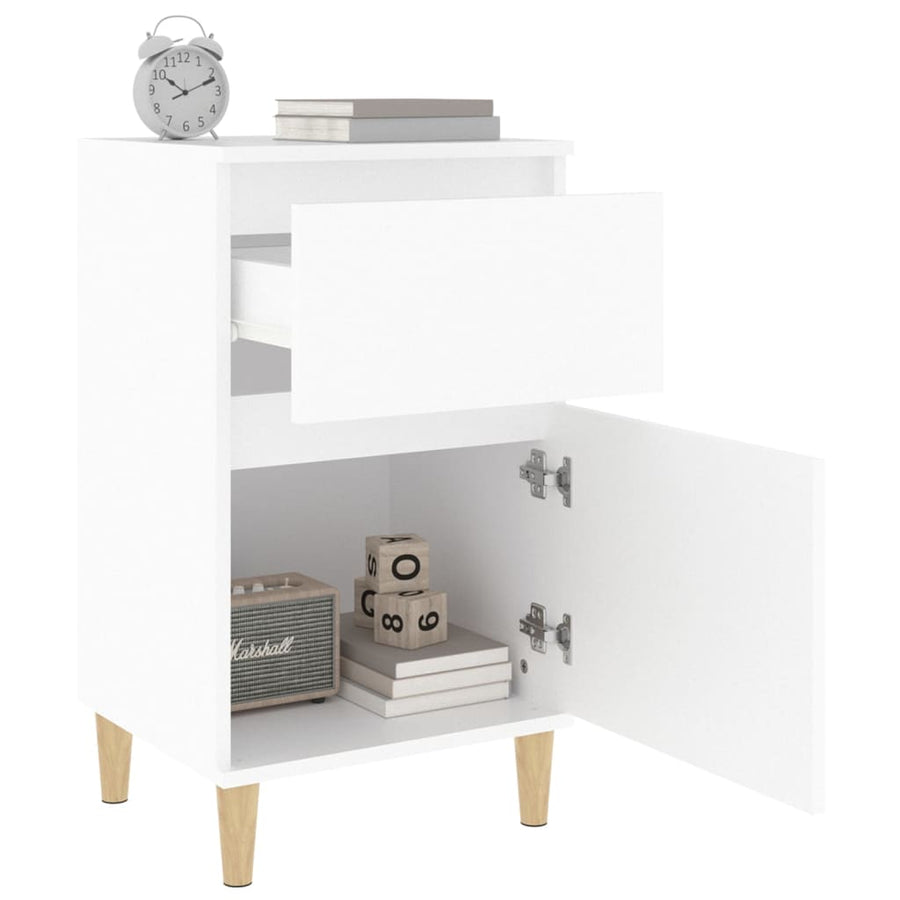 Nachtkastjes 2 St 40X35X70 Cm Wit