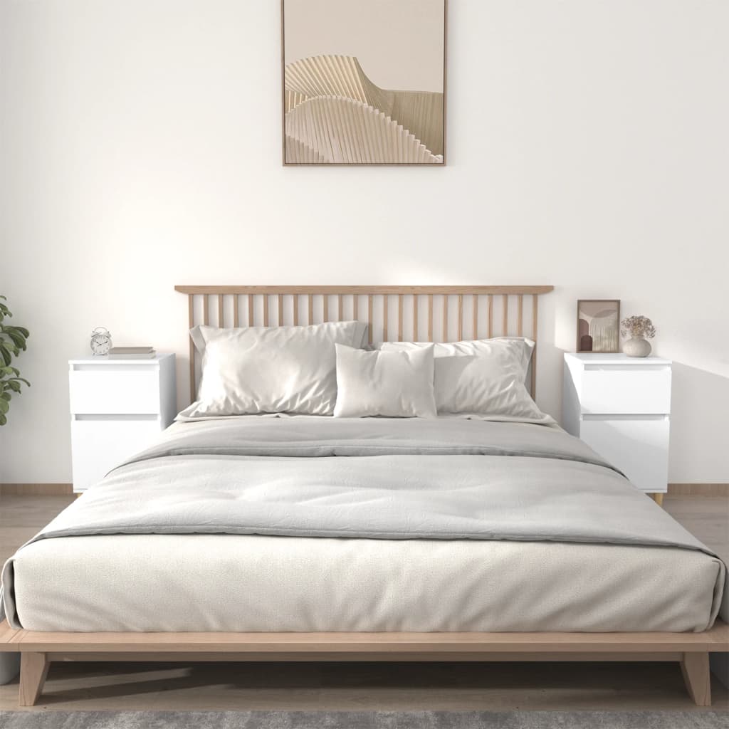 Nachtkastjes 2 St 40X35X70 Cm Wit