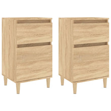 Nachtkastjes 2 St 40X35X70 Cm Bewerkt Hout Sonoma Eikenkleurig
