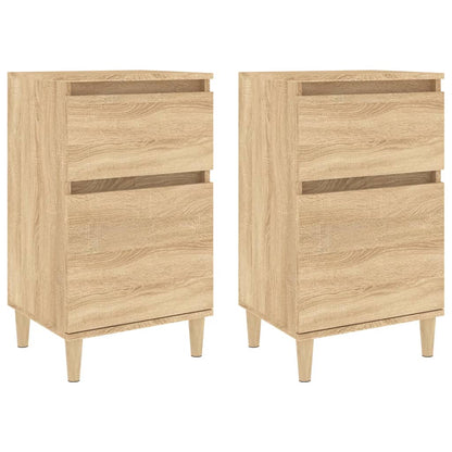 Nachtkastjes 2 St 40X35X70 Cm Bewerkt Hout Sonoma Eikenkleurig