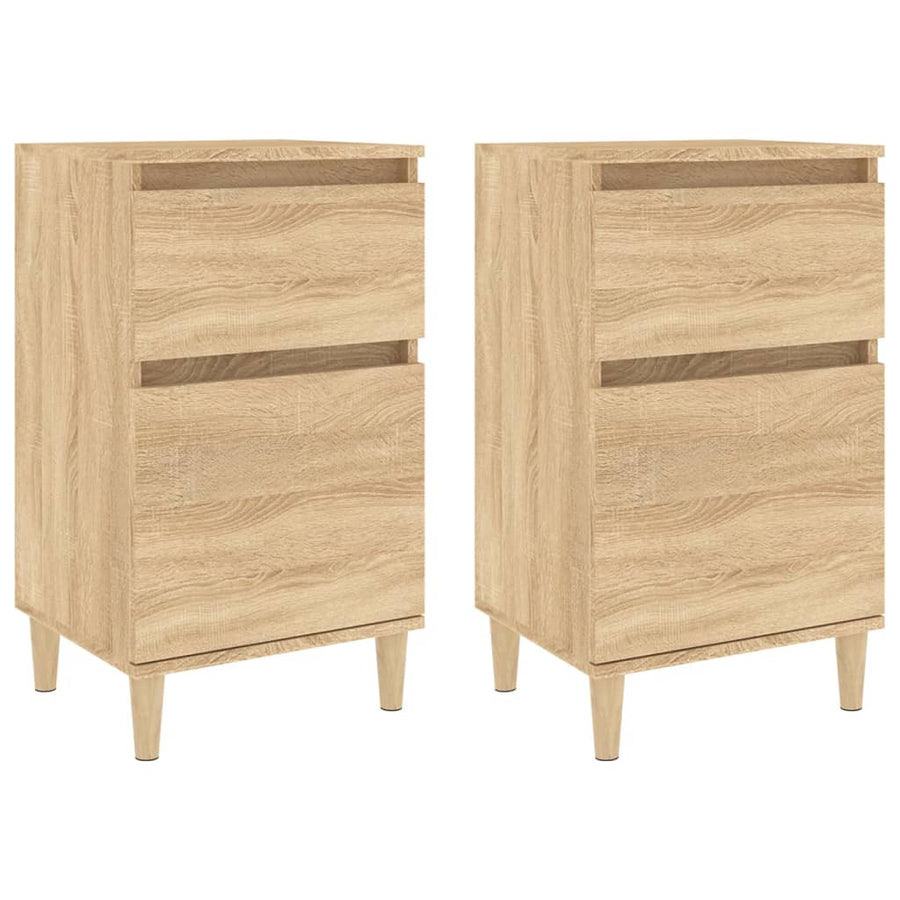 Nachtkastjes 2 St 40X35X70 Cm Bewerkt Hout Sonoma Eikenkleurig