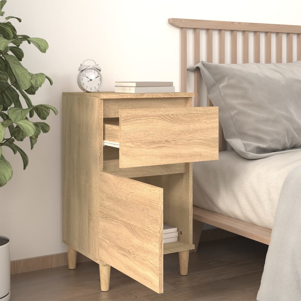 Nachtkastjes 2 St 40X35X70 Cm Bewerkt Hout Sonoma Eikenkleurig