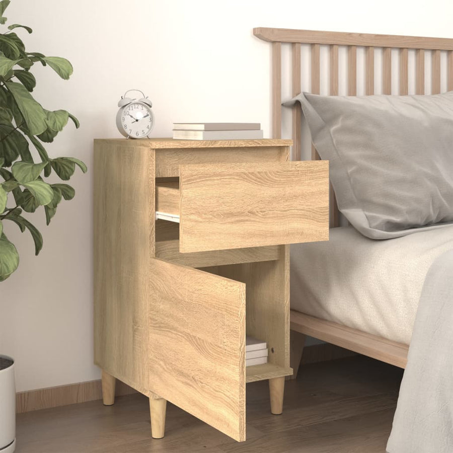 Nachtkastjes 2 St 40X35X70 Cm Bewerkt Hout Sonoma Eikenkleurig