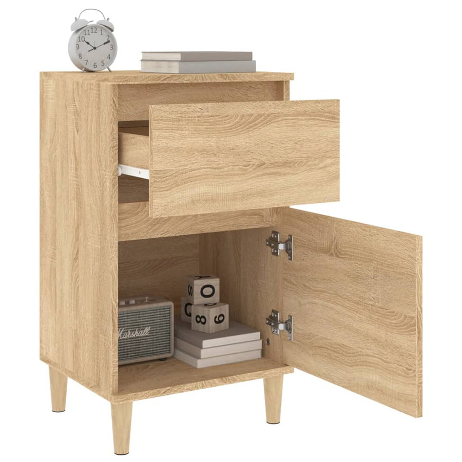 Nachtkastjes 2 St 40X35X70 Cm Bewerkt Hout Sonoma Eikenkleurig