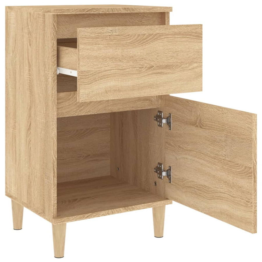Nachtkastjes 2 St 40X35X70 Cm Bewerkt Hout Sonoma Eikenkleurig