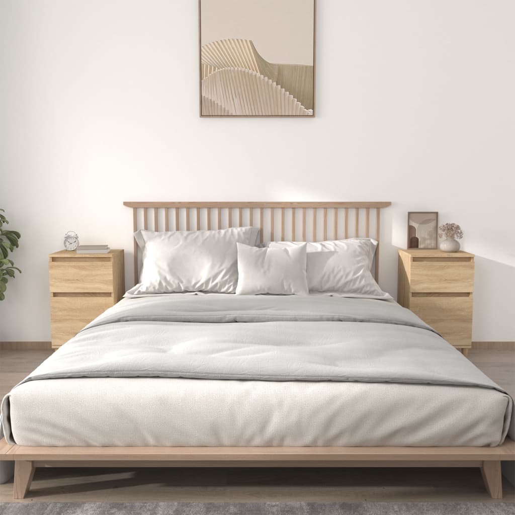 Nachtkastjes 2 St 40X35X70 Cm Bewerkt Hout Sonoma Eikenkleurig