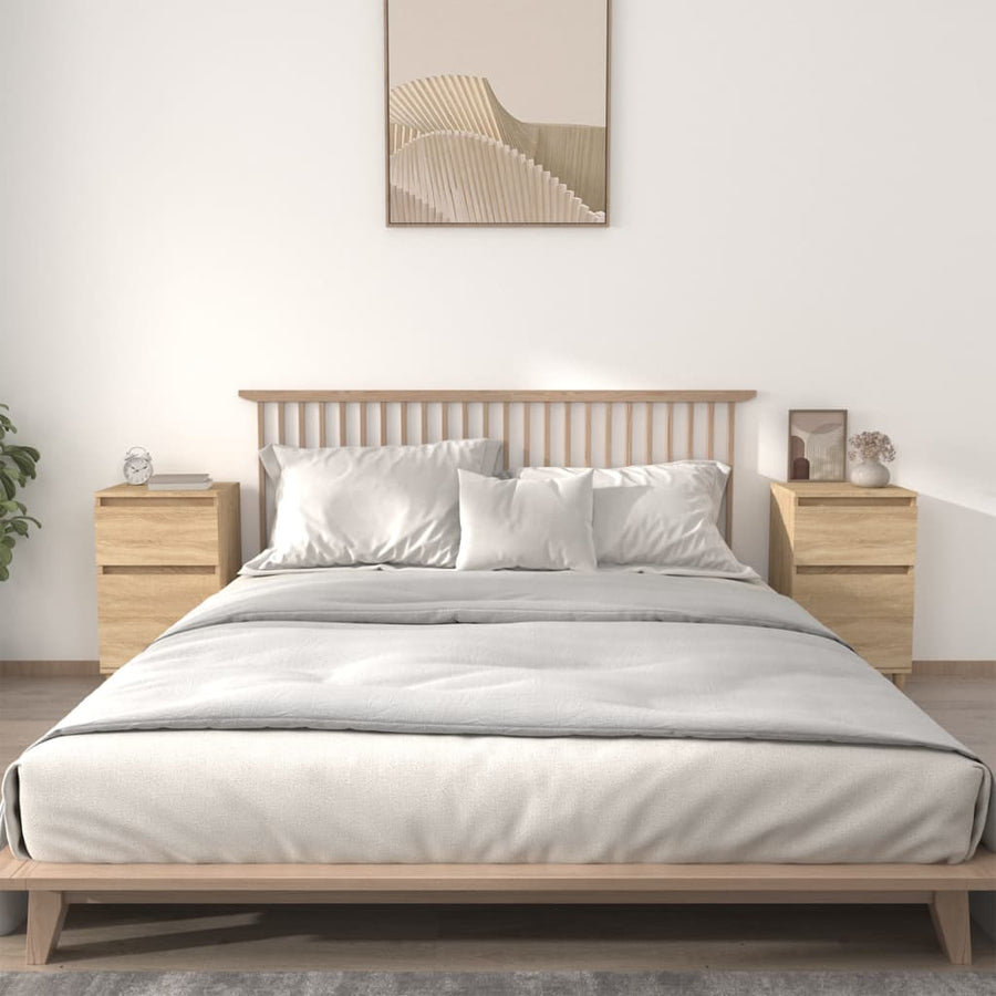 Nachtkastjes 2 St 40X35X70 Cm Bewerkt Hout Sonoma Eikenkleurig