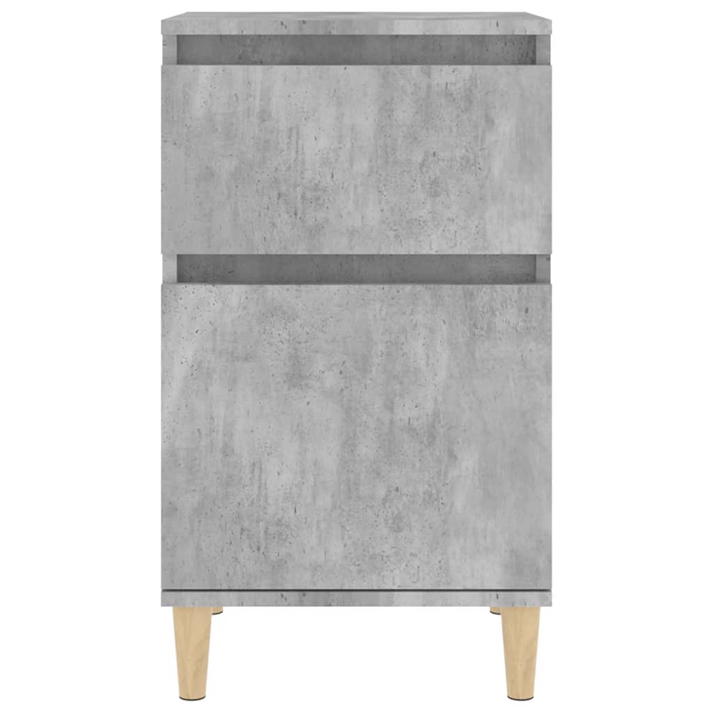 Nachtkastje 40X35X70 Cm Bewerkt Hout Betongrijs