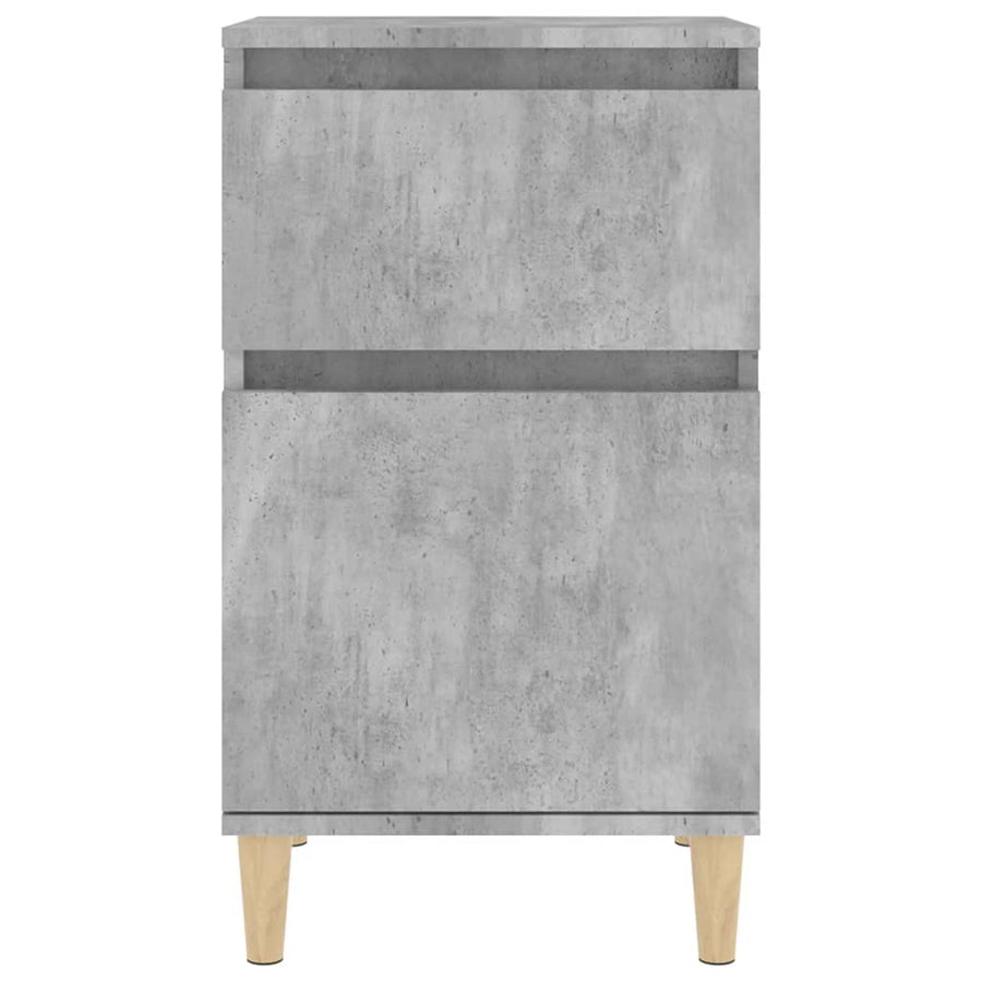 Nachtkastje 40X35X70 Cm Bewerkt Hout Betongrijs
