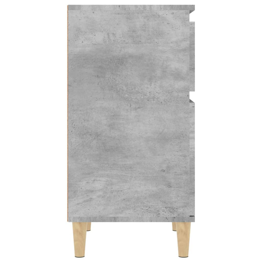 Nachtkastje 40X35X70 Cm Bewerkt Hout Betongrijs