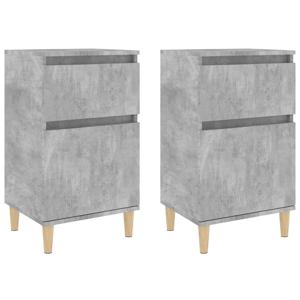 Nachtkastjes 2 St 40X35X70 Cm Betongrijs