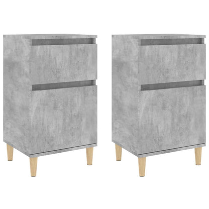 Nachtkastjes 2 St 40X35X70 Cm Betongrijs