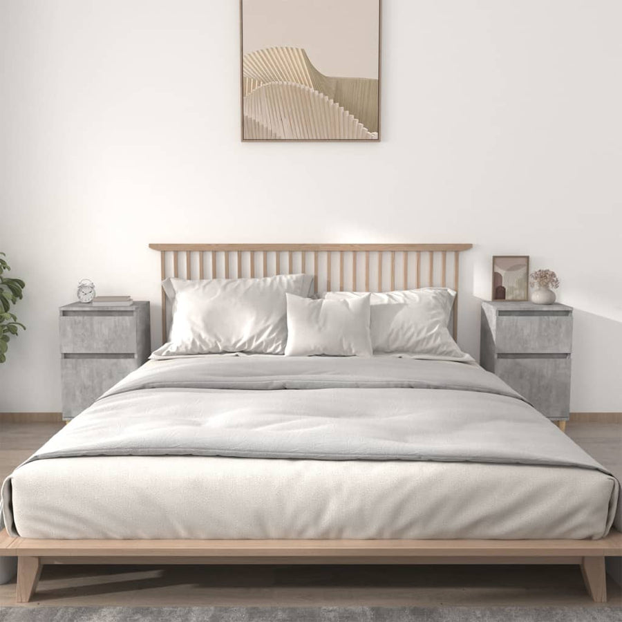 Nachtkastjes 2 St 40X35X70 Cm Betongrijs