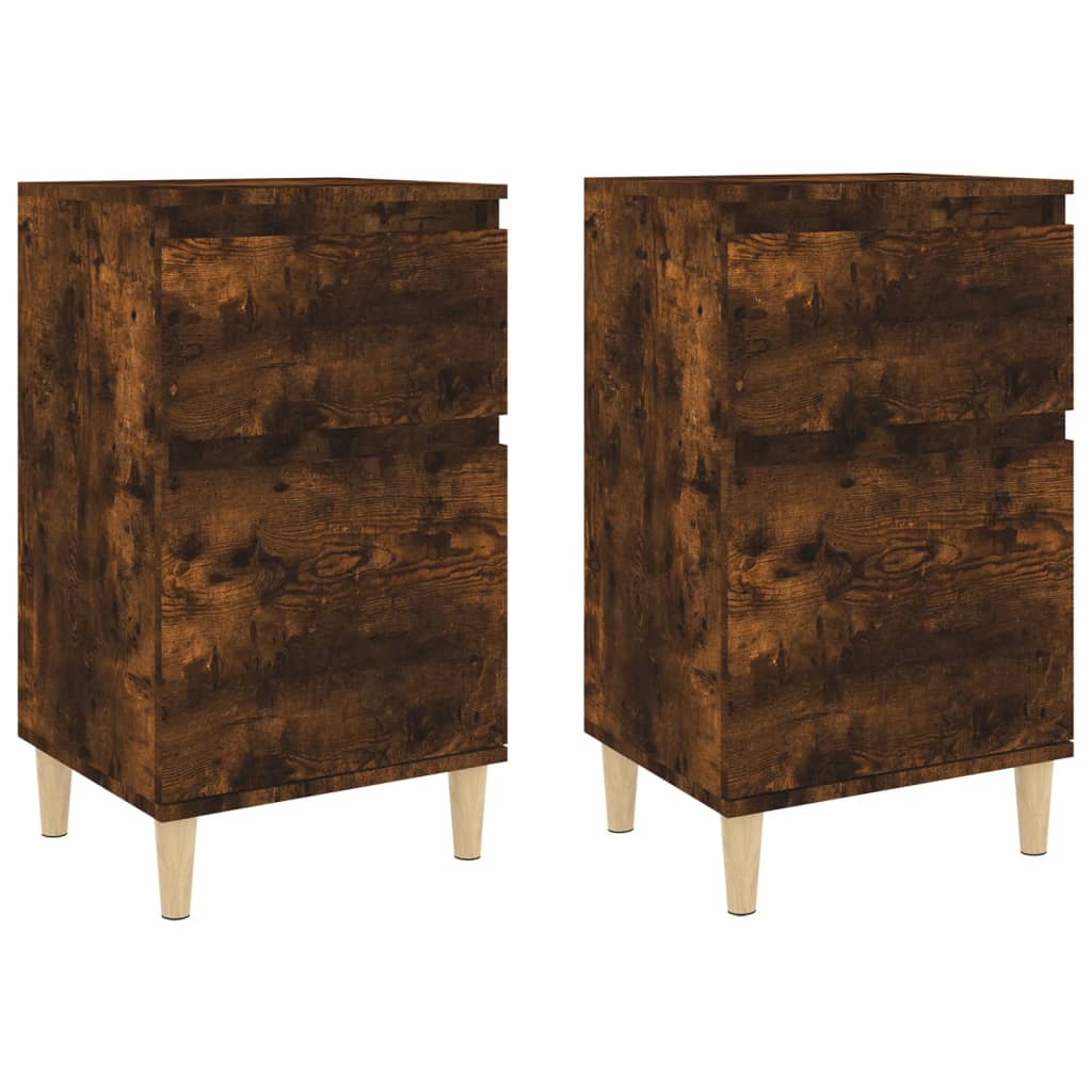 Nachtkastjes 2 St 40X35X70 Cm Gerookt Eikenkleurig