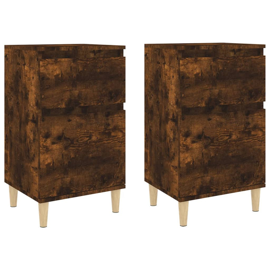 Nachtkastjes 2 St 40X35X70 Cm Gerookt Eikenkleurig
