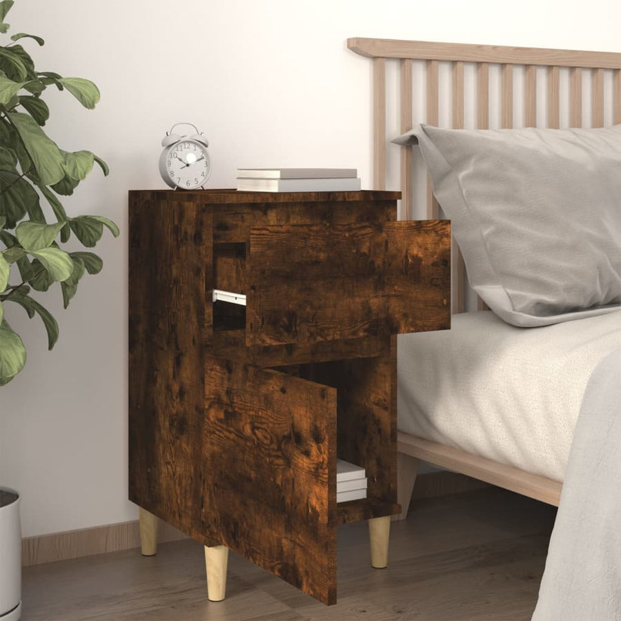 Nachtkastjes 2 St 40X35X70 Cm Gerookt Eikenkleurig