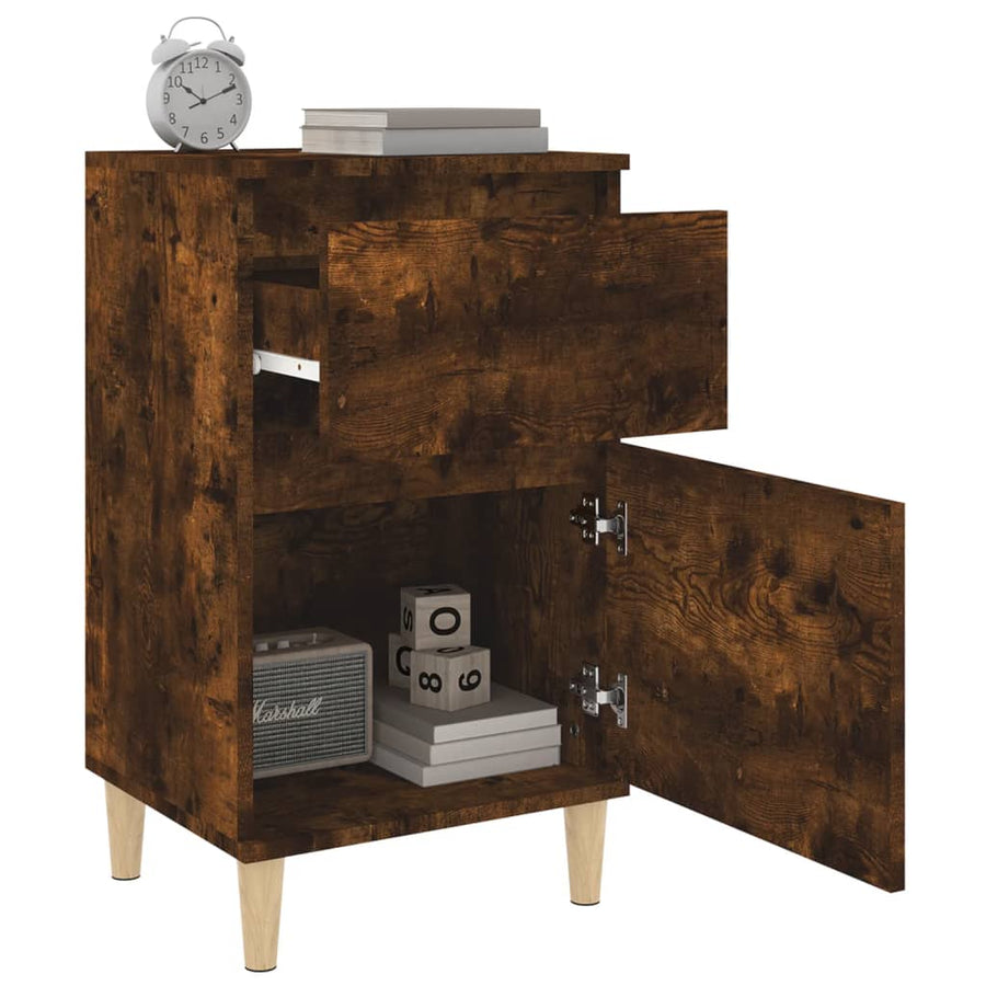 Nachtkastjes 2 St 40X35X70 Cm Gerookt Eikenkleurig
