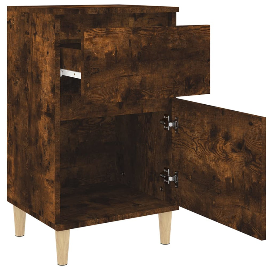 Nachtkastjes 2 St 40X35X70 Cm Gerookt Eikenkleurig