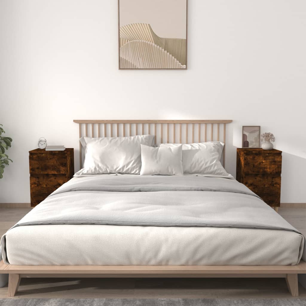 Nachtkastjes 2 St 40X35X70 Cm Gerookt Eikenkleurig