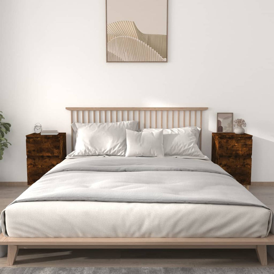 Nachtkastjes 2 St 40X35X70 Cm Gerookt Eikenkleurig