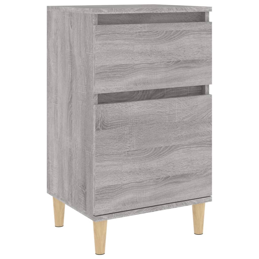 Nachtkastje 40X35X70 Cm Bewerkt Hout Grijs Sonoma Eikenkleurig
