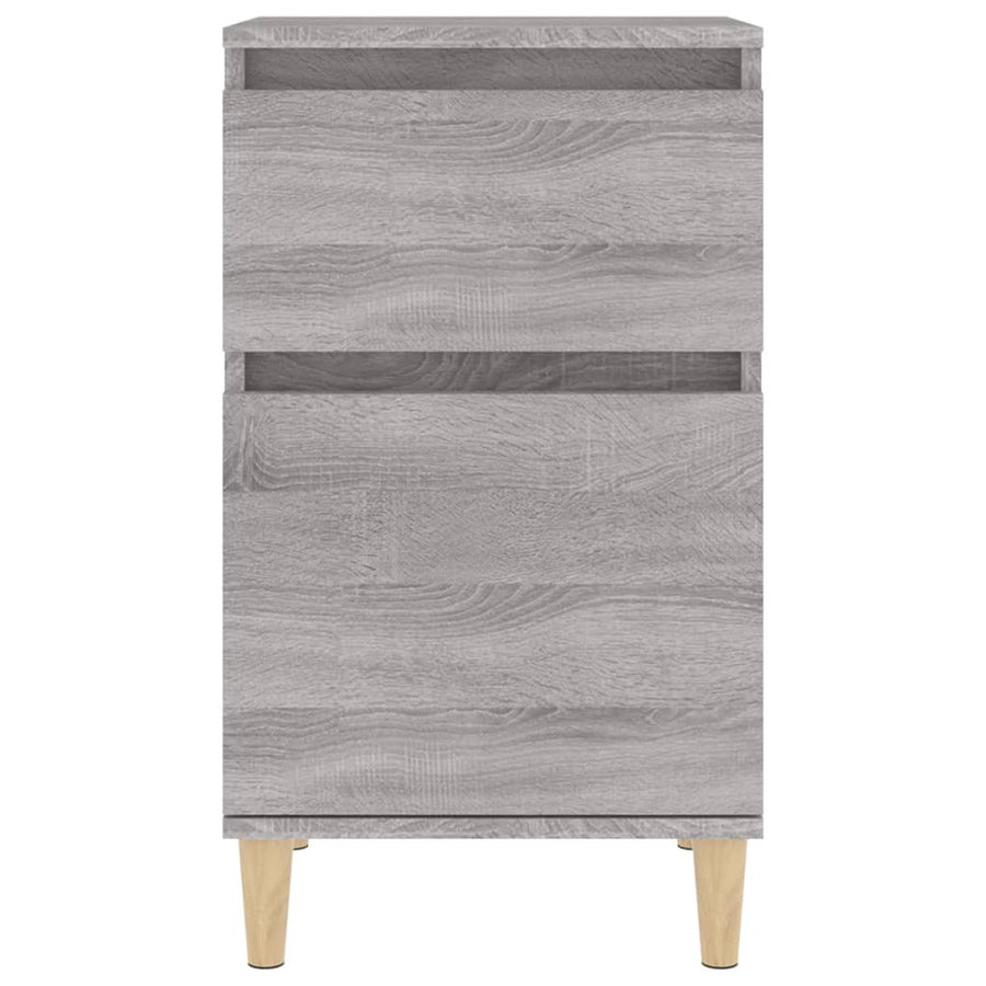 Nachtkastje 40X35X70 Cm Bewerkt Hout Grijs Sonoma Eikenkleurig