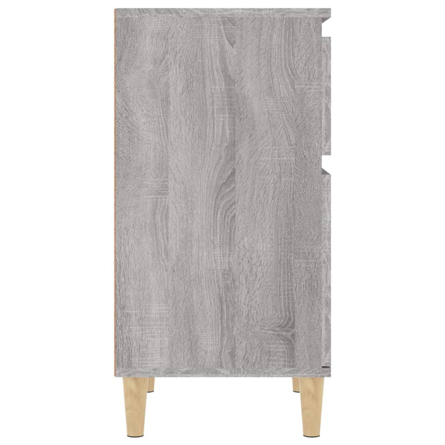 Nachtkastje 40X35X70 Cm Bewerkt Hout Grijs Sonoma Eikenkleurig
